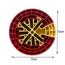 (Red Yellow) Grzebień do kabli sieciowych Ethernet, plastikowy organizer kabli 12x12x4 cm, narzędzie do indywidualnego wkładania i wyjmowania kabli