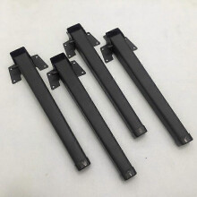 (Black, 28cm) Nogi do stołu składane 4 szt. metalowe kwadratowe, kompatybilne z blatem, obciążenie 100kg
