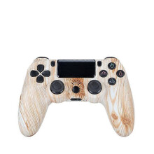 (Espresso) Draadloze gamecontroller compatibel met PS4, Bluetooth 4.0, dubbele vibratie, touchpad en audiofunctie voor een meeslepende game-ervaring.