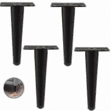 (Black, 30cm) Nogi meblowe Kompatybilny z sofami, stolikami, łóżkami - Antypoślizgowe, Antykorozyjne, 10-30 cm