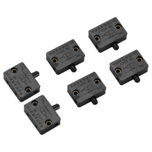 (Black) Kaapin oven kytkin, normaalisti suljettu, 1A 250V, 6-osainen sarja vaatekaappi- ja kaappivalaistukseen