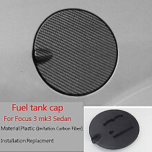 (Fuel Tank Cap) Protetor de Volante Compatível com Ford Focus MK3 2012-2014, ABS Plástico Anticarbonização