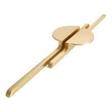 (Golden, L) Uchwyt do szafki ze stopu cynku, rozmiar S, 19 cm, gładka powierzchnia, bez ostrych krawędzi, do szuflad meblowych