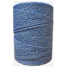 Braided Electric Fence Rope 2.5MM x 200M - Blue & White (Poly Fencing Horse Paddock)