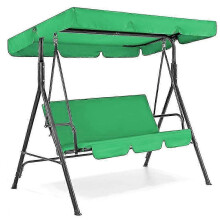 (Green) Funda para columpio de jardín de tres plazas, impermeable y resistente a los rayos UV.