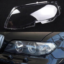 (Left) Capa de Lente de Farol Compatível com BMW X5 E53 2004-2007 Policarbonato Transparente com Proteção UV