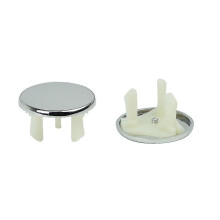 (2Pcs) Overloopafdekking voor wastafel, verchroomd, corrosiebestendig, klikmontage voor badkamer, opening van 22-24 mm