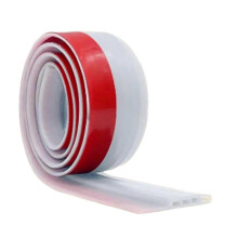 (White) Door Seal Strip Self Adhesive for Sound Insulation and Draft Exclusion, PET Hollow Design for Door and Window Gaps