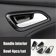 (Interior Handle Bowl) Obloženie interiéru auta kompatibilné s Ford Focus 2012 2013 2014, dekorácia z imitácie uhlíkových vlákien