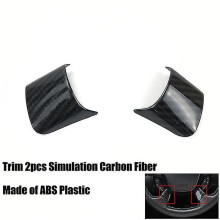(SteeringTrim 2pcs) Obloženie interiéru auta kompatibilné s Ford Focus 2012 2013 2014, dekorácia z imitácie uhlíkových vlákien
