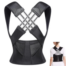 (XL) Back Support Posture Corrector to Relieve Shoulder & Neck Tension, Washable and Lightweight for Daily Use & Sports