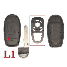 (L1) 2BT Smart Key -kotelo, joka on yhteensopiva Suzuki SX4 S-Crossin, Aerio-mallien ja hätävara-avaimen kanssa.