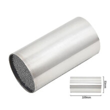 (53mm 100mm) Silenciador catalítico de escape para motocicleta compatible con tubos de 35 mm, 42 mm, 48 mm y 53 mm, acero inoxidable ISO9001.