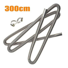 (300cm Length) Tubo de escape para calefacción de vehículos compatible con Planar Autoterm, conjunto de acero inoxidable, 300 cm de longitud.