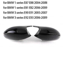 (Black Pre-LCI1) Peilin sivukansi yhteensopiva BMW E87:n kanssa, ABS-materiaalista valmistettu koristelista peilikoteloon