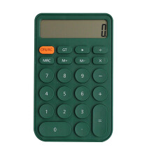 (Green) Elektronischer Taschenrechner mit großem 12-stelligem Display, intelligenter Energiesparfunktion und langer Akkulaufzeit