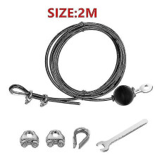 (2m with tool bag) Stahl Karabinerhaken Kompatibel mit UK/EU Heimfitnessgeräten für Latzug und Trizepsdrücken