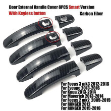(B Door Handle Cover) Protetor de Volante Compatível com Ford Focus MK3 2012-2014, ABS Plástico Anticarbonização