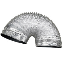 (8cm-1.5m) Ventilatiekanaal van aluminiumfolie, 8 cm x 200 cm, hittebestendig en roestvrij, afvoerpijp voor keuken en badkamer.