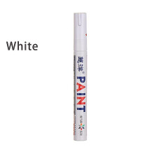 (white) Marqueurs de peinture 12 couleurs pour pneus et voitures, encre imperméable à séchage rapide sur caoutchouc, acier, verre et plastique