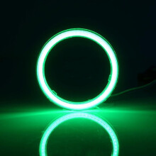 (green, 110MM) Anillos de faros Angel Eye de 60-120 mm compatibles con faros antiniebla de 12 V, paquete de 2 unidades para una fácil instalación.