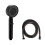 (Black, No Base) Handheld Shower Head with Water-Saving Pause Switch, 5 Mode, High Pressure, ABS Construction 1