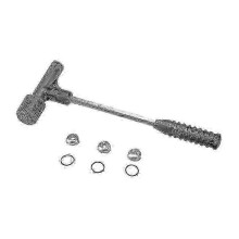 (Black) Bullet Puller Hammer compatible with .17 Rem to .50-70 Govt with 3 Adapters for Cartridge Disassembly