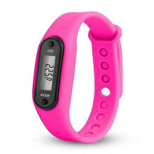 (rose red) Pulseira Contador de Passos até 99.999 com Detecção Automática de Movimento e Modo Sono