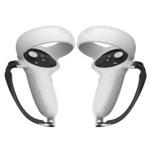 (Grey) Impugnature per controller VR compatibili con Meta Quest 2, rivestimento in silicone antiscivolo con presa comoda