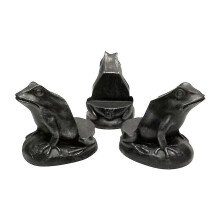 (Frog) Handmade Resin Pot Feet for Plant Pots, 3-Piece Set with Drainage & Air Circulation Design for Succulents Herbs