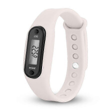 (white) Braccialetto contapassi per la corsa, conta fino a 99.999 passi con modalità di spegnimento automatico e rilevamento del movimento in vita.