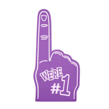 (Purple) EVA Foam Finger with Comfortable Grip and Waterproof Print for Games & Parties