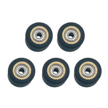 (3x11x16mm) Rulli di pressione per plotter da taglio vinile compatibili con Roland, confezione da 5, rulli in gomma e rame da 41116 mm