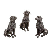 (Dog) Handmade Resin Pot Feet for Plant Pots, 3-Piece Set with Drainage & Air Circulation Design for Succulents Herbs
