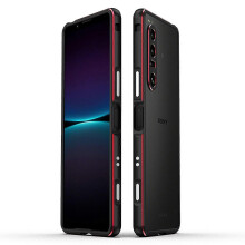 (Black Red) Metallrahmenhülle kompatibel mit Sony Xperia 1 VII, sicherer Schraubverschluss