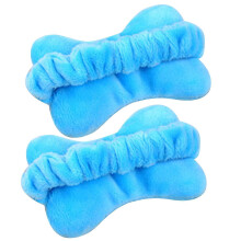 (Blue) Zweiteiliges Handgelenkauflagen-Set mit verstellbarem Gummiband, Flanell und PP-Baumwolle für Schreibtisch und Büro