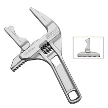(D) Short-handled Wrench Adjustable 16-68mm, Aluminum Alloy, Non-Slip Grip for Repairs
