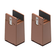 (Brown, 10cm) Furniture Height Extenders Compatible with Bed Table, Adjustable 5cm 10cm, 2pcs 4pcs, Non-slip Feet