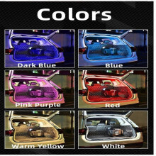 (Blue Light, 4m) Car Trunk LED Light Strip, 2/4 Metre Cuttable 12V IP65 Waterproof Strip, Compatible with Most Vehicles with White Light Wiring