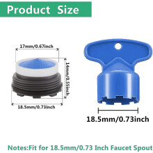 (22MM) Wasserhahn-Strahlregler Set kompatibel mit den meisten Standardarmaturen für Küche und Bad, wassersparend und spritzgeschützt