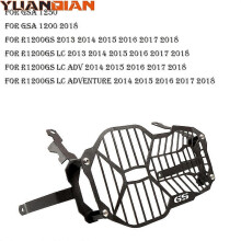 (ADVENTURE) Grade Protetor de Farol compatível com 2013-2018 BMW R1200GS LC/ADV,Estrutura em Aço Inoxidável Preta