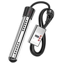 (black, EU1500W) 3000W Submersible Pool Heater with Smart Timer & Fast Heating Rod for Swimming Pools