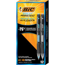 BIC Break Resistant Mechanical Pencils with Erasers, No. 2 Medium Point (0.7 mm), School Supplies for Students and Teachers, 12-Count Pack