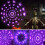 (B) Spider Web Light for Halloween Decoration with LED Lights and Remote Control, 150cm Diameter 2