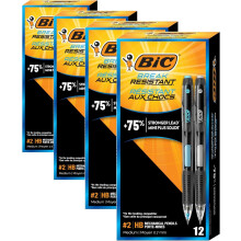 BIC Break-Resistant Mechanical Pencils with Erasers, No. 2 Medium Point (0.7mm), 12-Count Pack, Perfect Teacher Appreciation Gifts (Pack of 4)