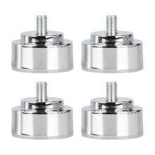 (Argent, 3cm) Nogi meblowe kompatybilne z meblami z gwintem M10, zestaw 4 elementów o regulowanej wysokości, stop aluminium anodowanego