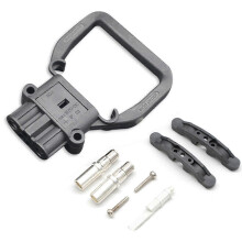 (Female Insert, 80A) Gabelstapler-Stromanschluss, kompatibel mit Industrie-Ladestecker 80A 150V, versilberte Kupferanschlüsse