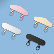 (Small black) Phone Lanyard Clip, Stainless Steel Double Hook Anti-Loss for Mobile Phone and Keys, 1 Piece for Outdoor Travel