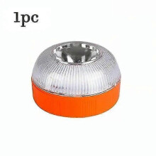(orange, 1pc) Noodwaarschuwingslamp met magnetische inductie en dubbele modus, 3W wit en geel licht, USB oplaadbaar voor voertuigveiligheid