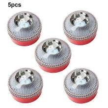 (red, 5pcs) Noodwaarschuwingslamp met magnetische inductie en dubbele modus, 3W wit en geel licht, USB oplaadbaar voor voertuigveiligheid